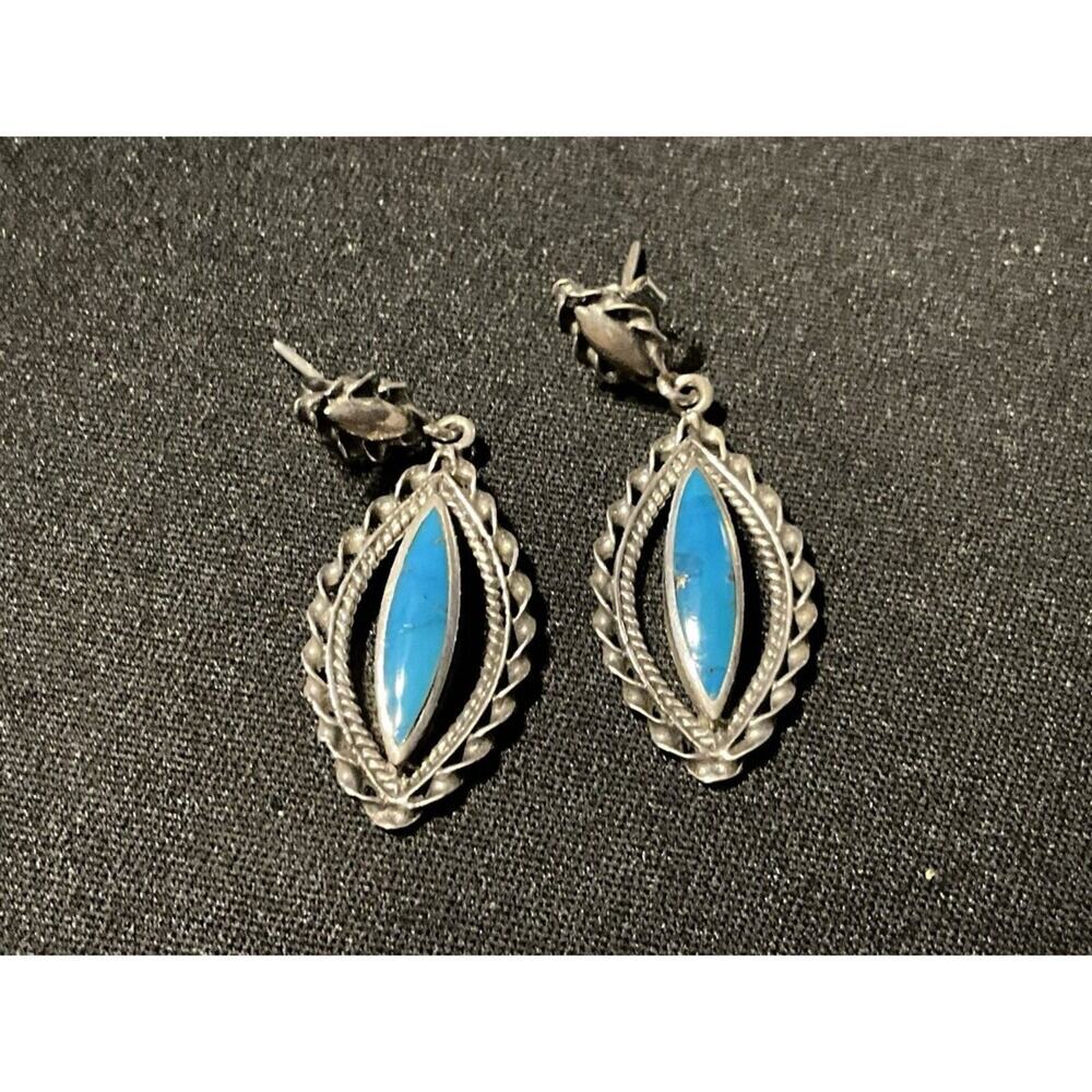 925 Sterling Silver Turquoise Post Earrings